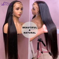 HD Lace Frontal Wig 13x6 13x4 Lace Front Human Hair Wigs Lemoda Remy Wig For Women 34 32 Inch Straight Transparent Lace Wig 2
