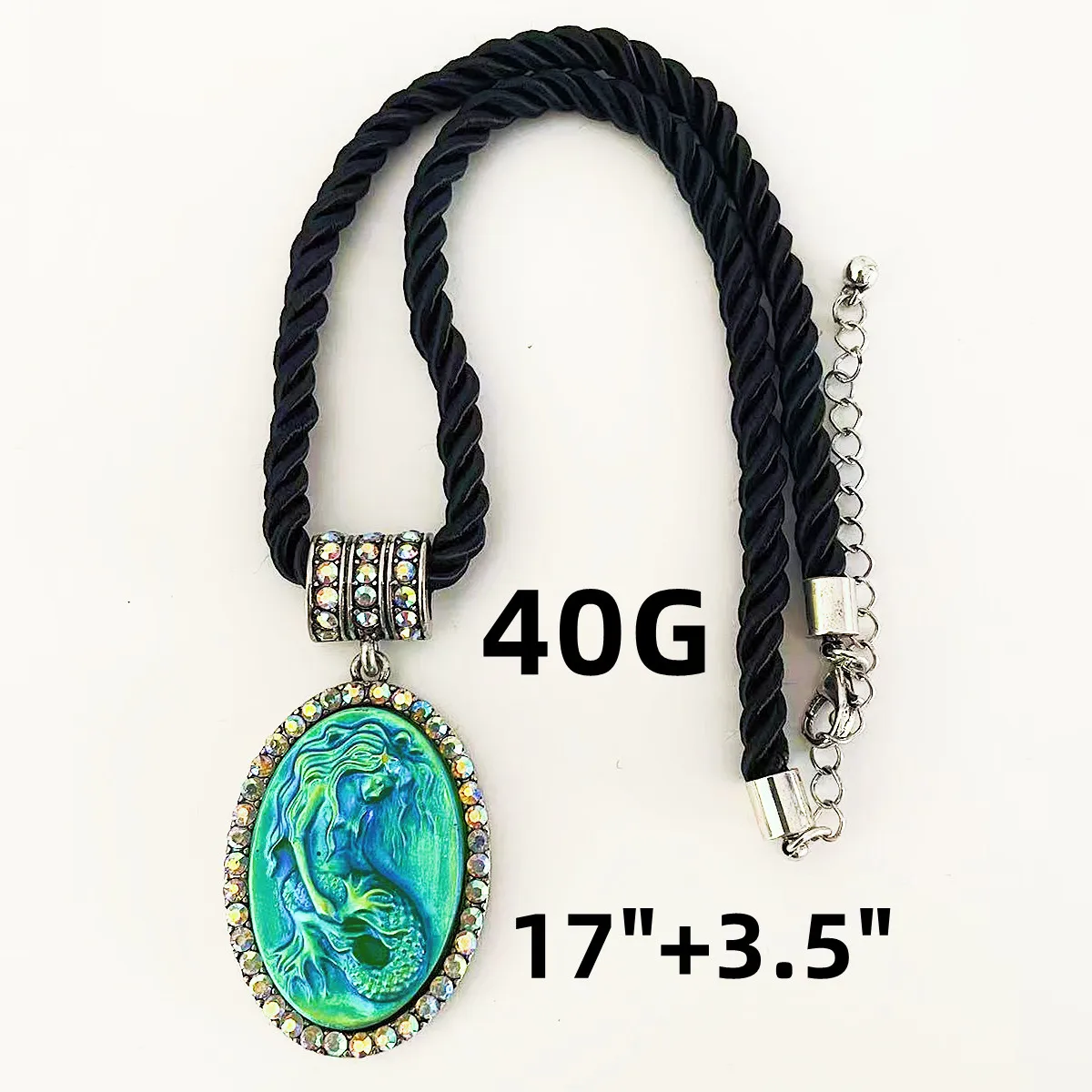 MITTO FASHION JEWELRIES AND HIGH-END ACCESSORIES  THE MERMAID GODDESS PENDANT SHORT ROPE VINTAGE WOMEN NECKLACE