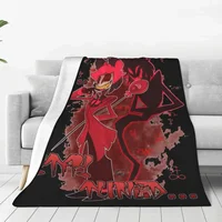 Hazbin Hotels Alastor Knitted Blanket Flannel Super Warm Throw Blankets for Outdoor Travel Bed Rug 1