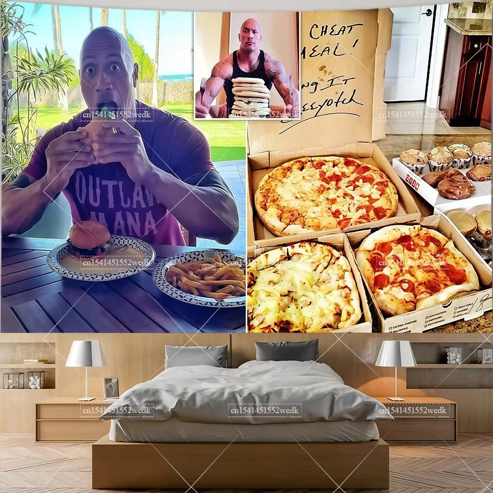 The Rock Meme Photo Tapestry: How I Turned My Dorm Wall Into a Morning  Motivation Sanctuary, image size:1000x1000