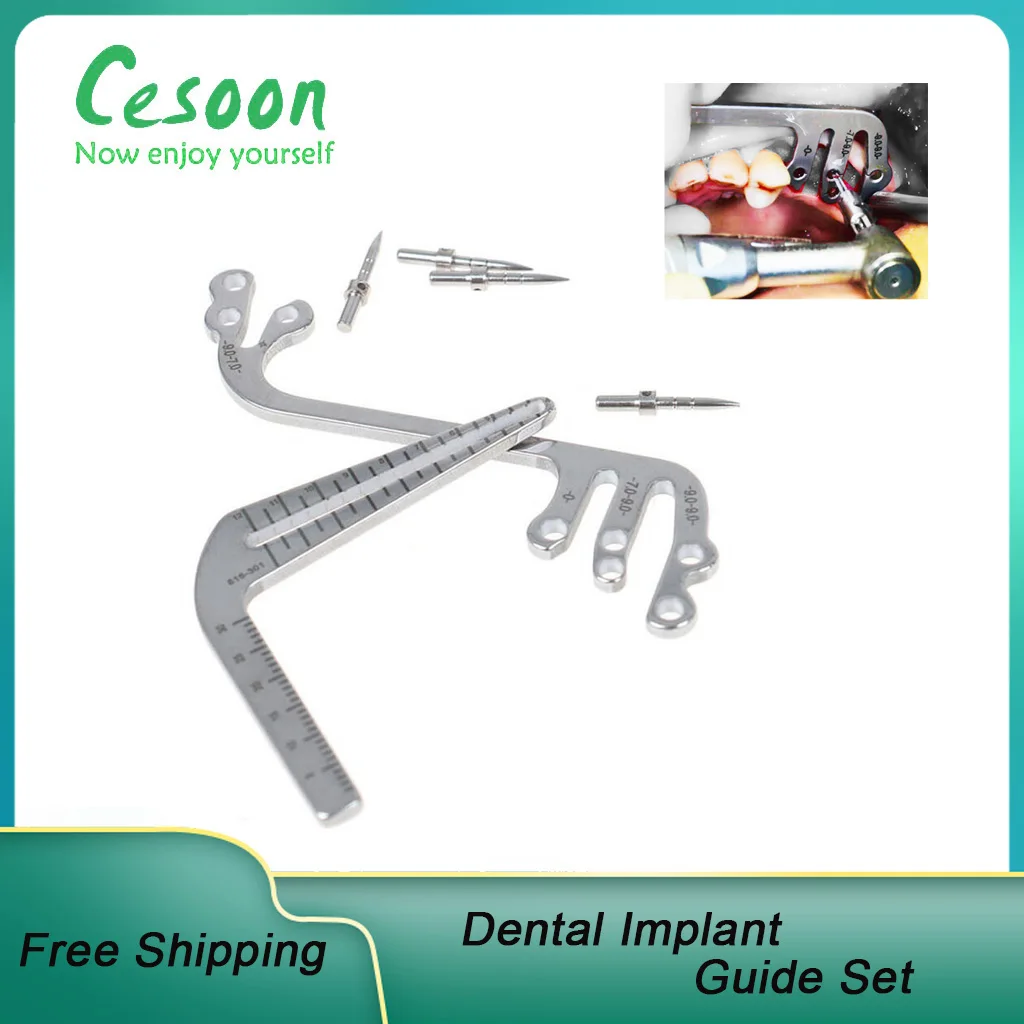 

1 Set Dental Implant Guide Kit Oral Planting Surgical Locator Dentist Positioning Autoclavable Professional Ruler Drilling Tools
