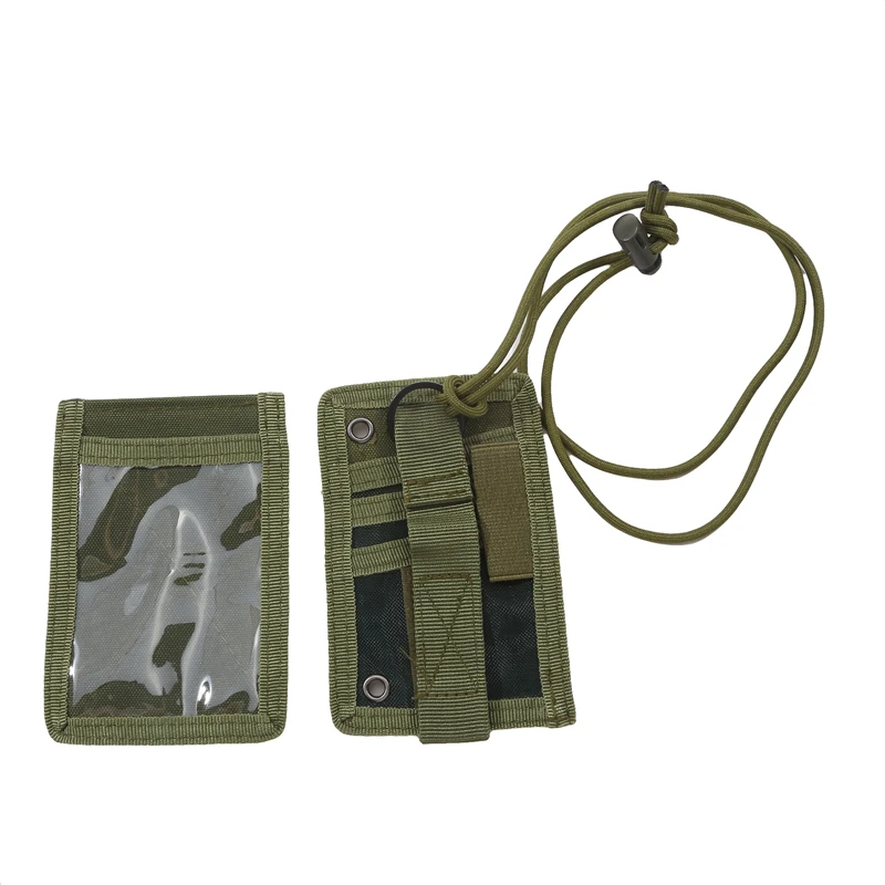 ID Card Holder Tactical Multi Functional Portable ID Card Case Patch Neck Lanyard And Credit Organizer