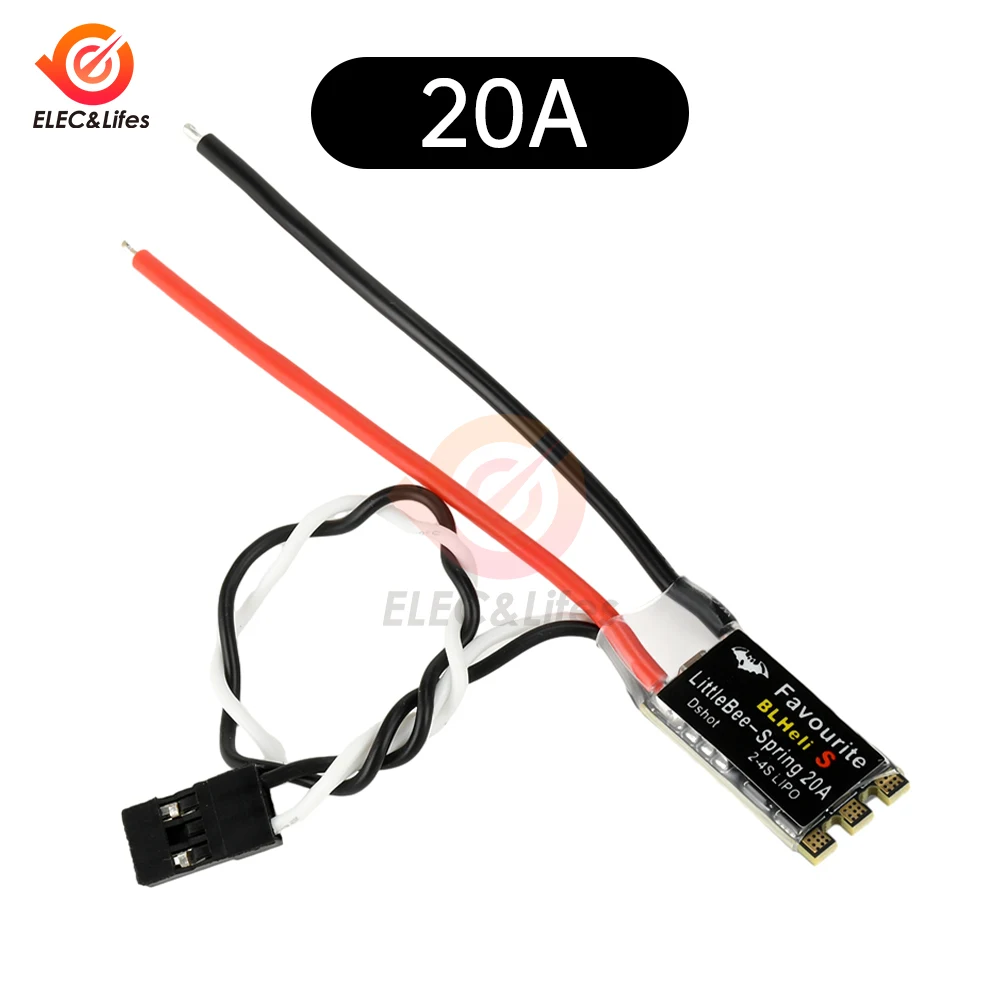 Micro Moteur ESC 20A/30A pour Drone RC, Contrôleur Brushless 2-6S