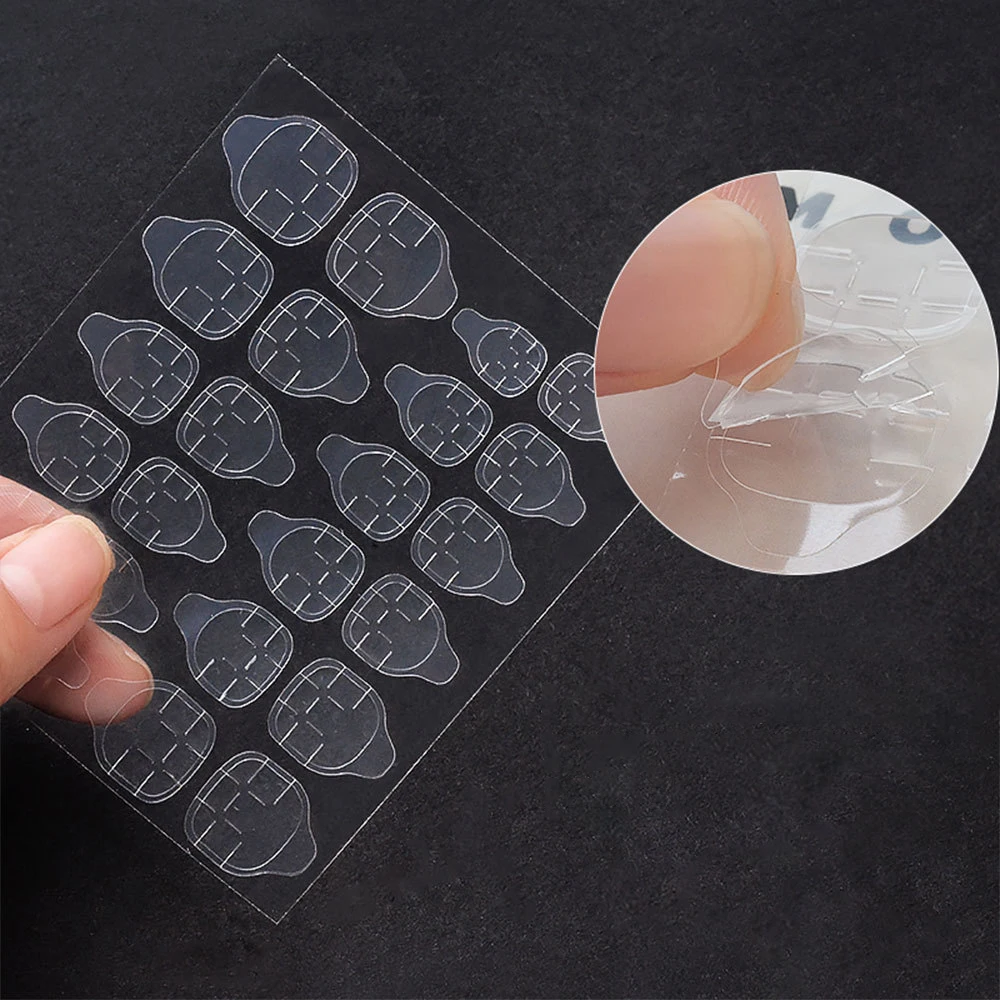20 Sheets 480pcs Double Sided Adhesive Glue Sticker Sticky Tape Nail Glue For Fake Designs False Nails Art Tips Acrylic Manicure 2