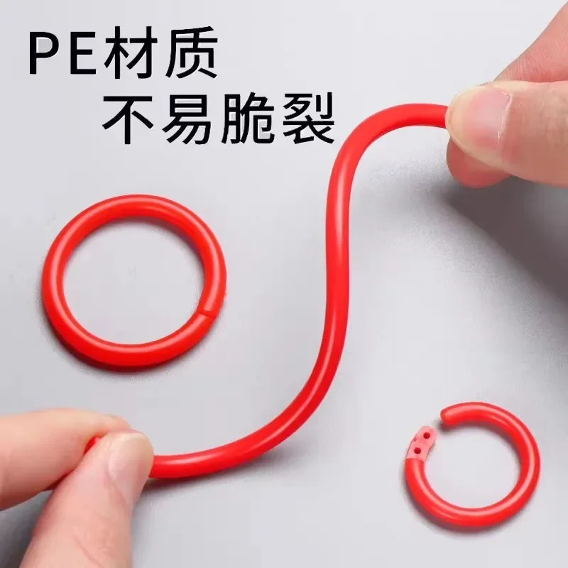 Plastic Binding Rings Book Binding Supplies 50Pcs/Bag Plastic Colors Ring Binder 15mm DIY Albums Loose-leaf Book Hoops Opening Office Binding Supplie Photo Album