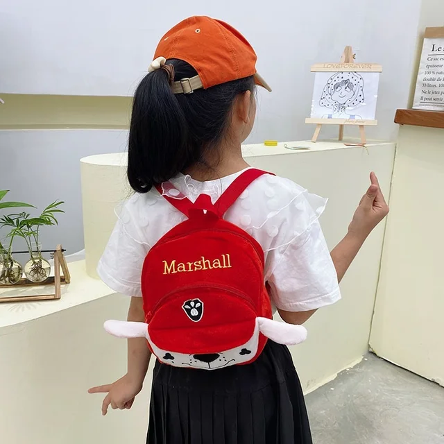 New Paw Patrol Backpacks Anime Figures Skye Rocky Rubble Marshall Chase Plush Backpack Boys Girls Toy Bags Kids Toys Child Gifts 4