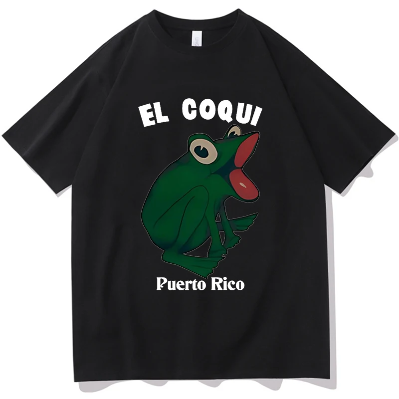 Bad Bunny Debi Tirar Mas Fotos Album Print Tshirt Hip Hop EL COQUI Frog Unisex Fashion Print T-Shirt Pure Cotton Streetwear Tops 3