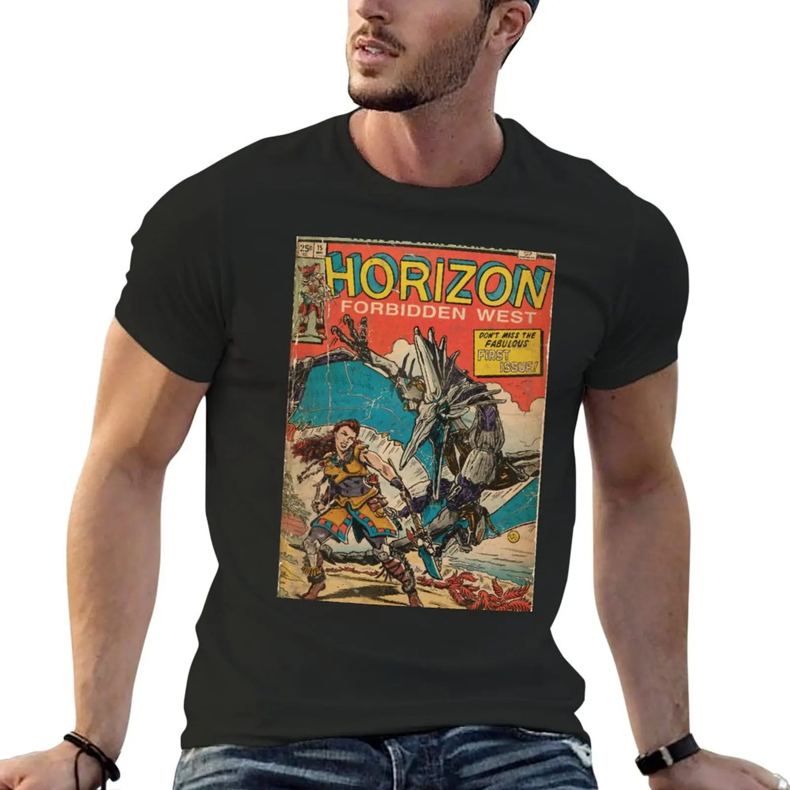 

Horizon Forbidden West - comic cover fan art T-Shirt anime tshirt vintage t shirts aesthetic clothes men t shirts