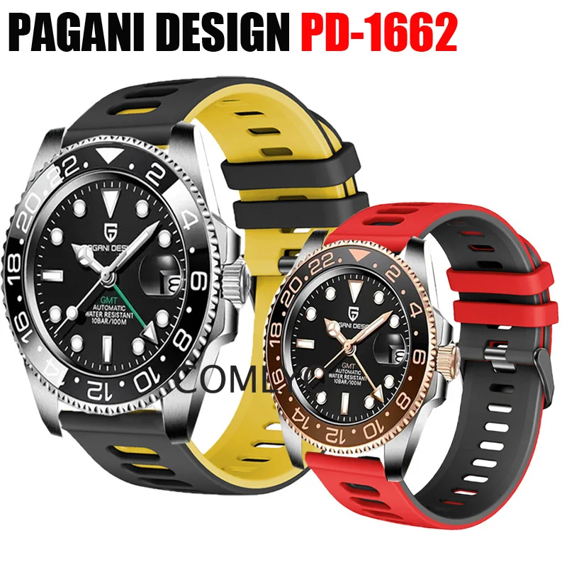 Per Pagani Design Pd-1662 Cinturino Orologio Cinturino Donna Uomo Bracciale Cinturino In Silicone