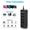 RSHTECH USB Hub Aluminum 4/7 Ports USB 3.1/3.2 Gen2 Hub 10Gbps USB Splitter with Individual on/Off Switches for Mackbook Laptop 6