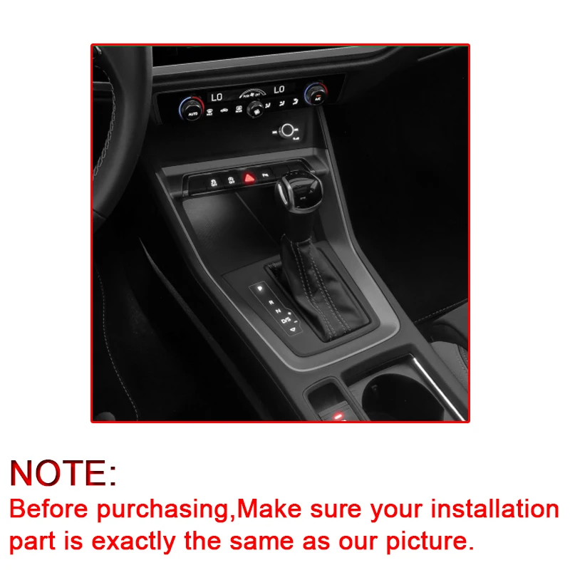 Car Interior Sticker For Audi Q3 F3 2019-2023 Car Gear Panel Sticker Gear  Box Protective Film Carbon Fiber Black Car Accessories