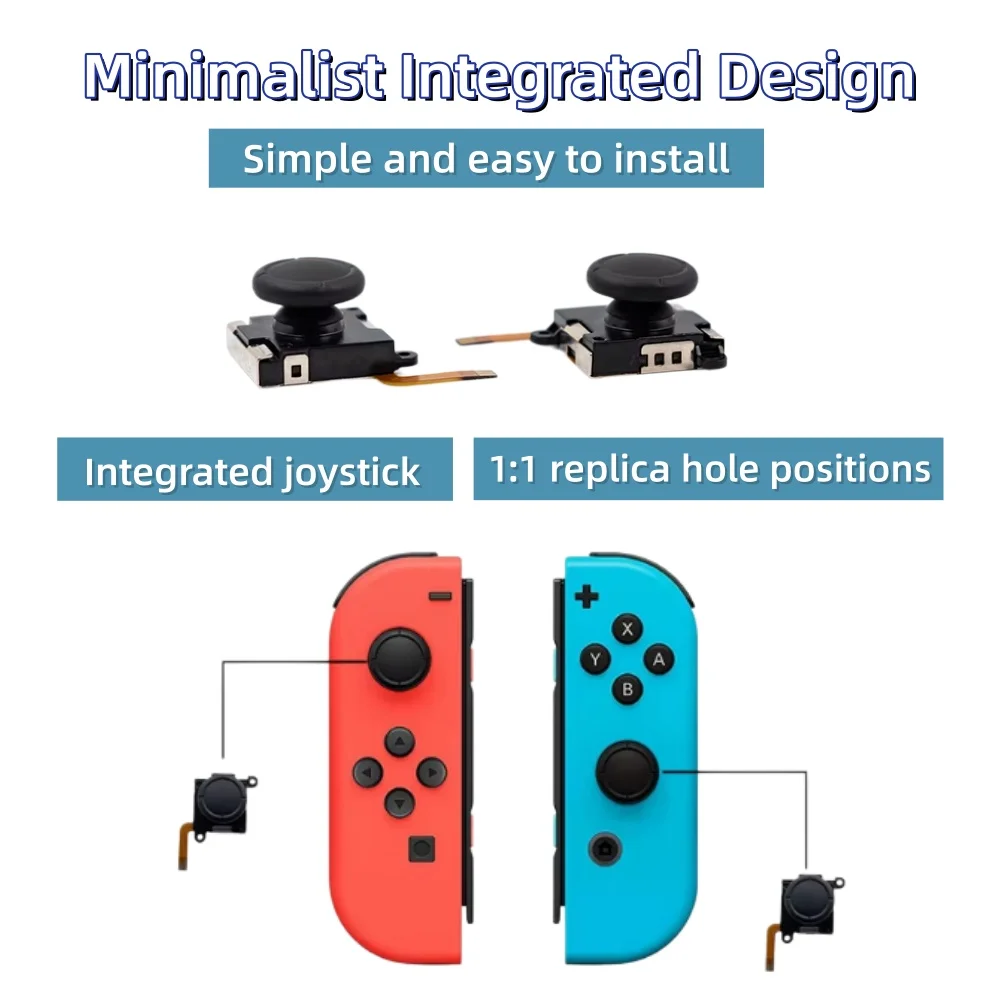 Magnetic Sensor 3D Analog Stick Replacement for Switch Joy-Con - K-SILVER JS19 (2/10pcs)