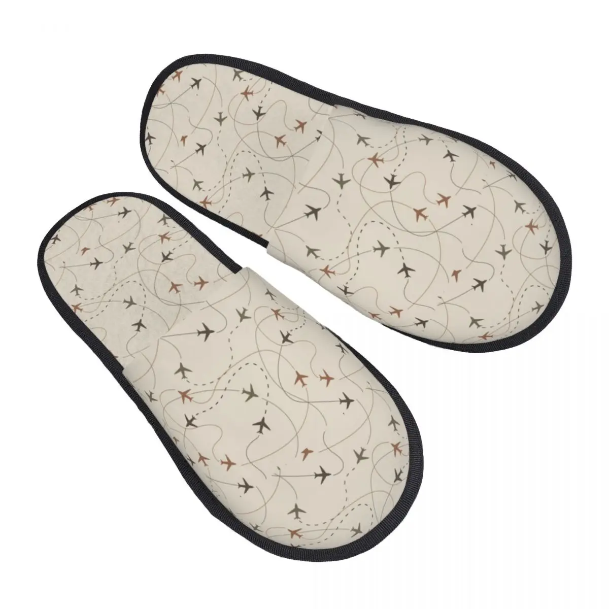 

Busy Airspace Guest Slippers for Bathroom Women Custom Print Pilot Air Fighter House Slipper
