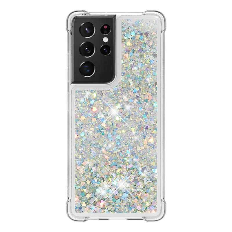 kawaii phone case samsung Quicksand Ốp Lưng Điện Thoại Samsung Galaxy S10 S20 S21 S22 Plus Dành Cho Samsung S20 FE S 22 S21 Cực lấp Lánh Chất Lỏng Bao Coque kawaii samsung phone cases Cases For Samsung