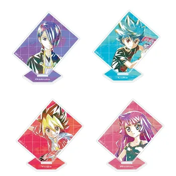 애니메이션 유희왕! SEVENS 미니 피규어 인형 게임, 유희왕, 유가, 로민, 루크, 가쿠토, 아크릴 스탠드 모델, 코스프레 장난감 선물