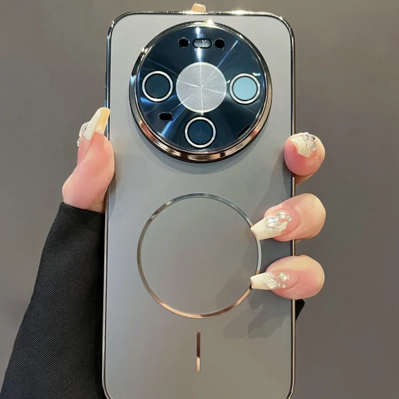 Luxury Magnetic Matte Plating Armor Case with Magsafe Compatibility