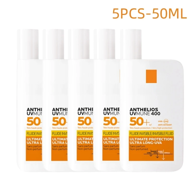 

5PCS Roche Posay Sunscreen High Power Sun Protection SPF 50+ Light Non Greasy Broad Spectrum Sunscreen For Dry To Normal Skin