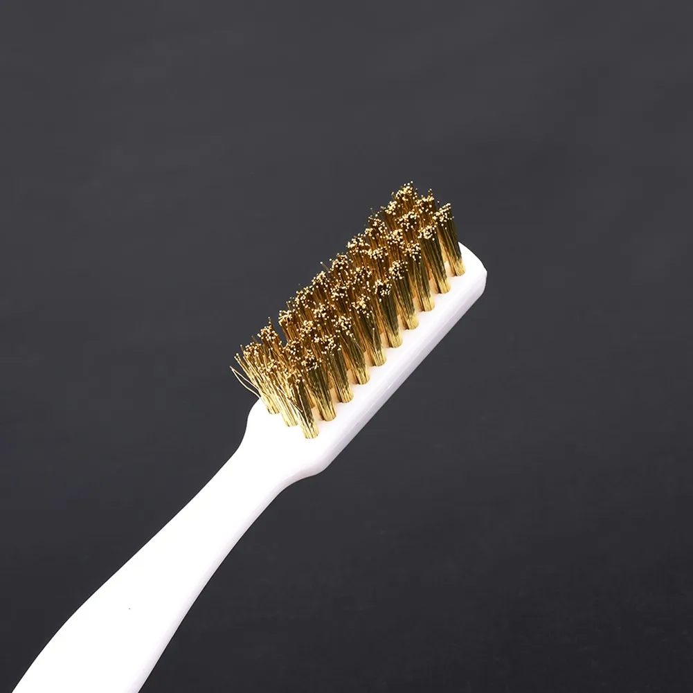 

Copper Wire Brush 2pcs Cleaner Industrial Light Scrubbing Plastic Handle Set Toothbrush Wire Brush High Quality