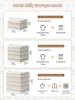 1PC Bohemian style zippered storage bag, large capacity storage bag, dustproof, suitable for home storage, classified storage 6