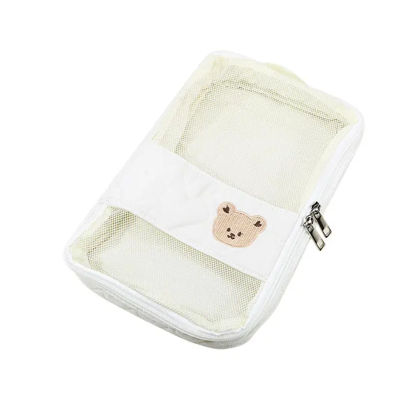 Borsa portaoggetti impermeabile portatile per pannolini, borsa da viaggio con cerniera per mamma, organizer multifunzionale per gli oggetti essenziali quotidiani del bambino - immagine 6