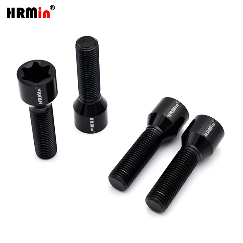 

HRMin Anti-theft M14*1.25 /M12*1.5mm Gr.5 titanium Conical seat torx head wheel bolt titanium bolt For BMW