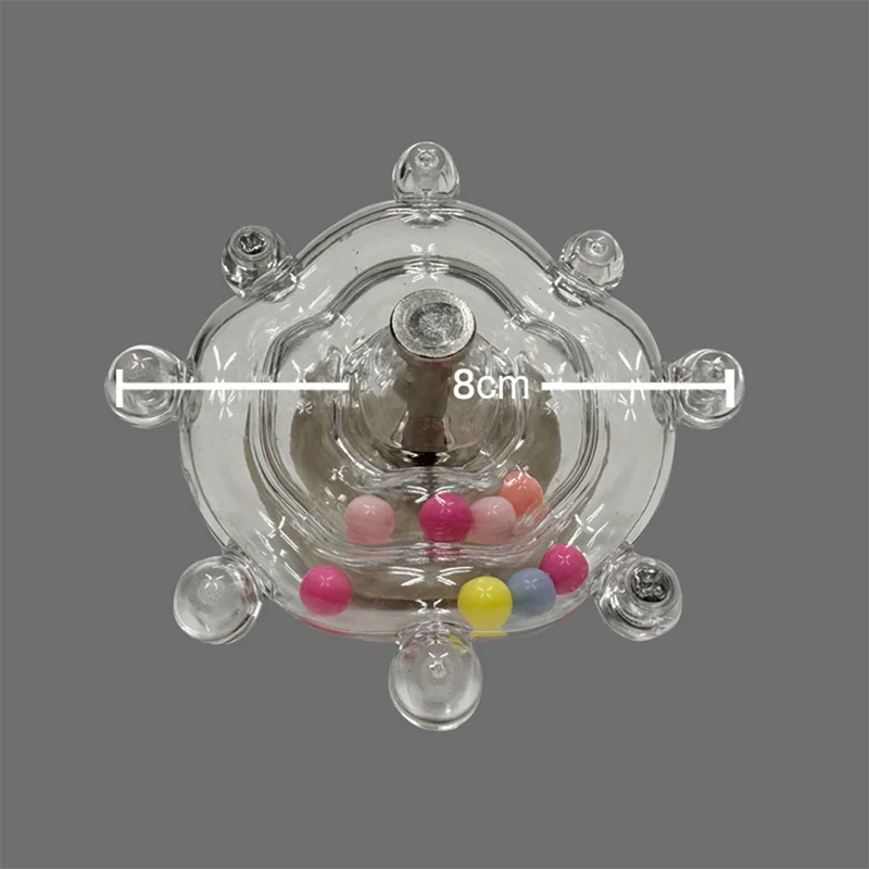 Parrot Toys UFO Spinning Colorful Wheel Relaxation Bite Stainless Steel for Little Birds