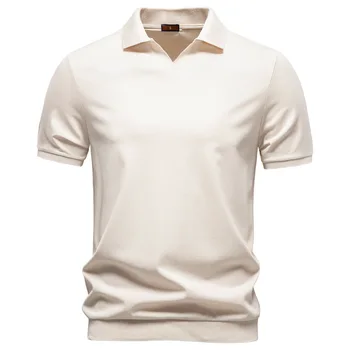 Nuova Camicia Polo Primavera-Estate 2026, Stile Business con Tessuto Setoso e Drappeggiato per Uomo