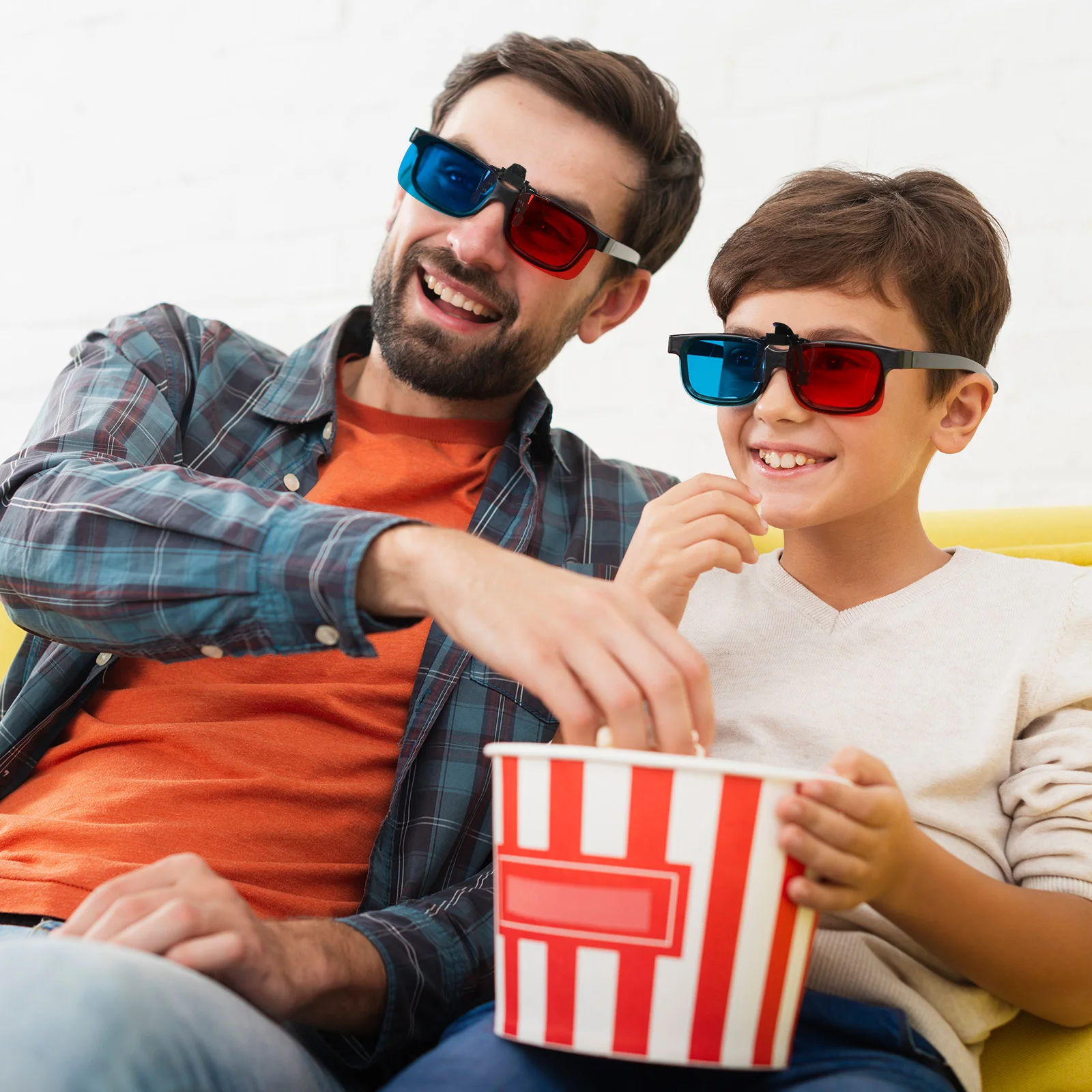 New Red Blue Glasses Hanging Frame 3D Glasses Myopia Special Stereo Clip (Without Glass Frame)