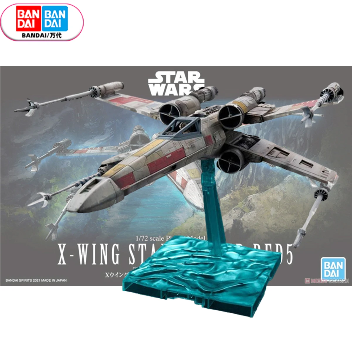 Bandai In Stock Original Star Wars X-Wing Star Fighter Red5 1/72 Assembly Anime Figures Action Model Toys