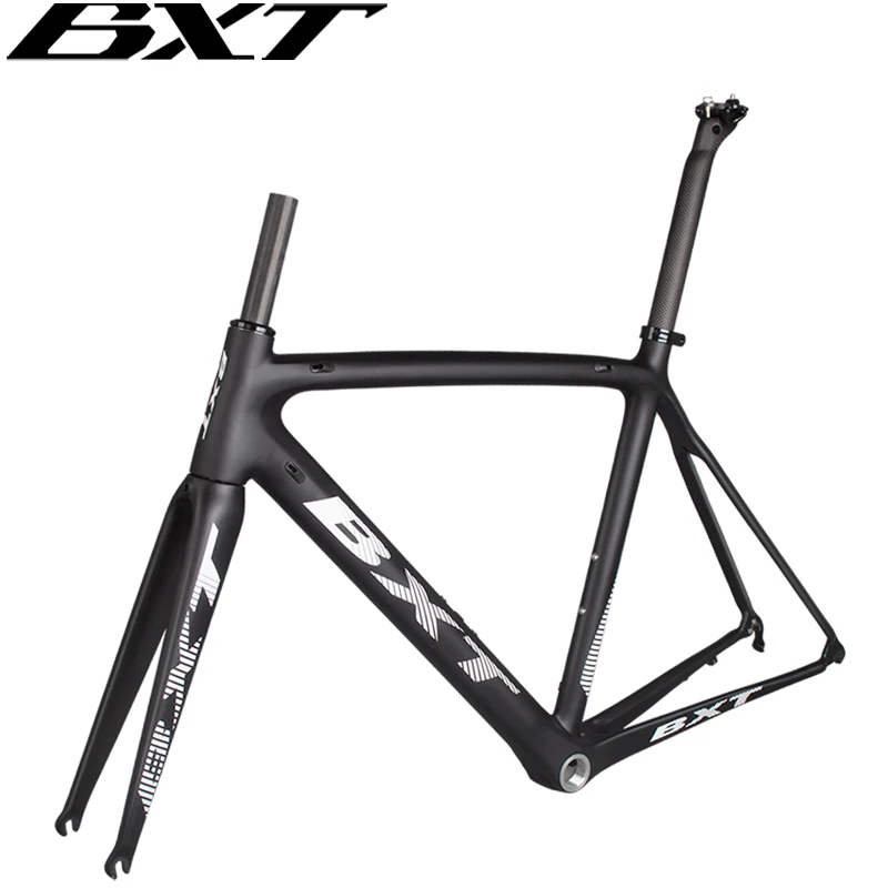 カーボンロードバイクフレームとホイールセット BXT-超軽量カーボンファイバーロードバイクフレーム,Vブレーキ