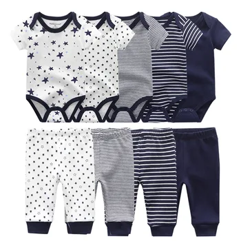 Cotton Bodysuits & Pants for Newborn Boys & Girls 6