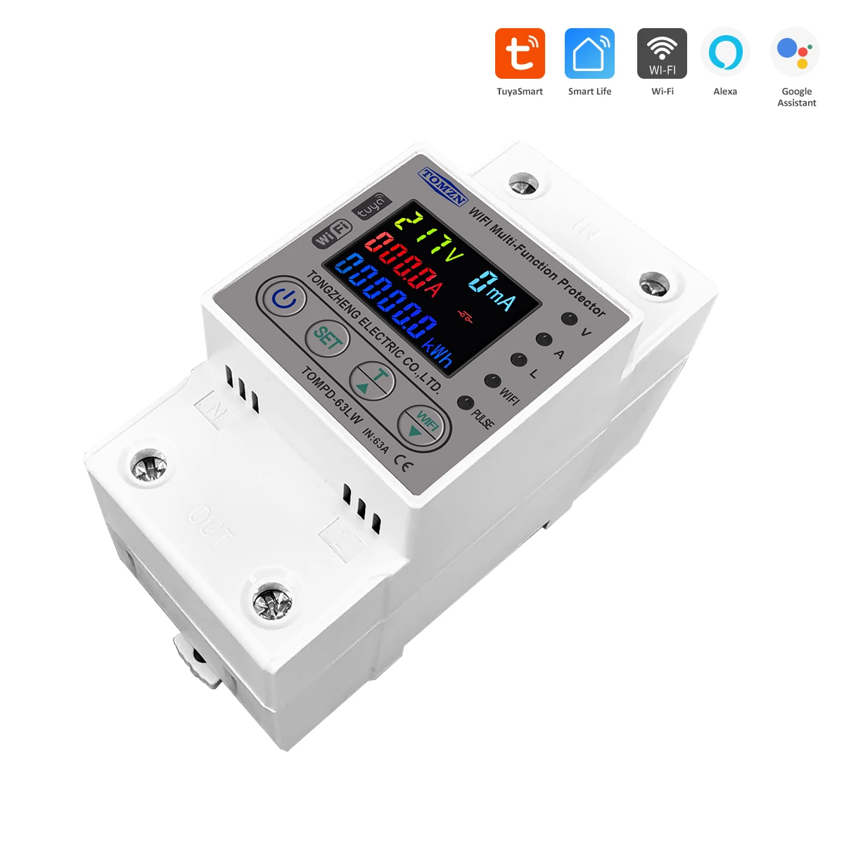 medidor de energia inteligente tuya wifi interruptor 01