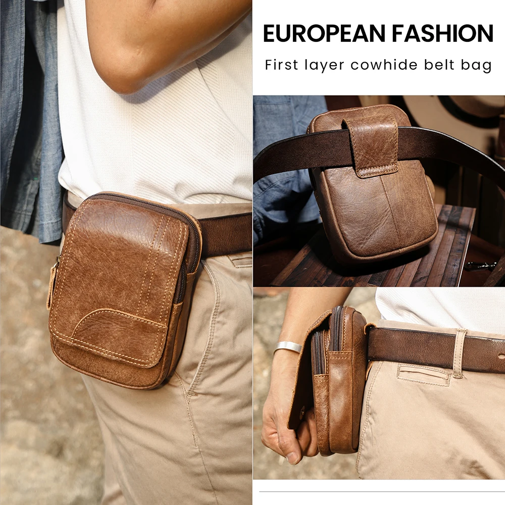 Men's wallet casual retro riding pockets first layer leather Money clip phone pockets genuine leather men's Coin purses