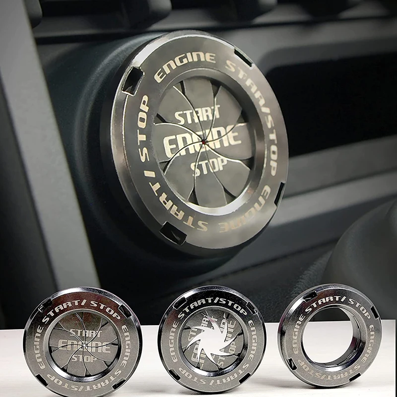 Car Moto Engine Start Stop Button Cover Interruttore Di Accensione Blade-Type Rotatable Protection Cap Decorazione D'Interni Decor Sticker