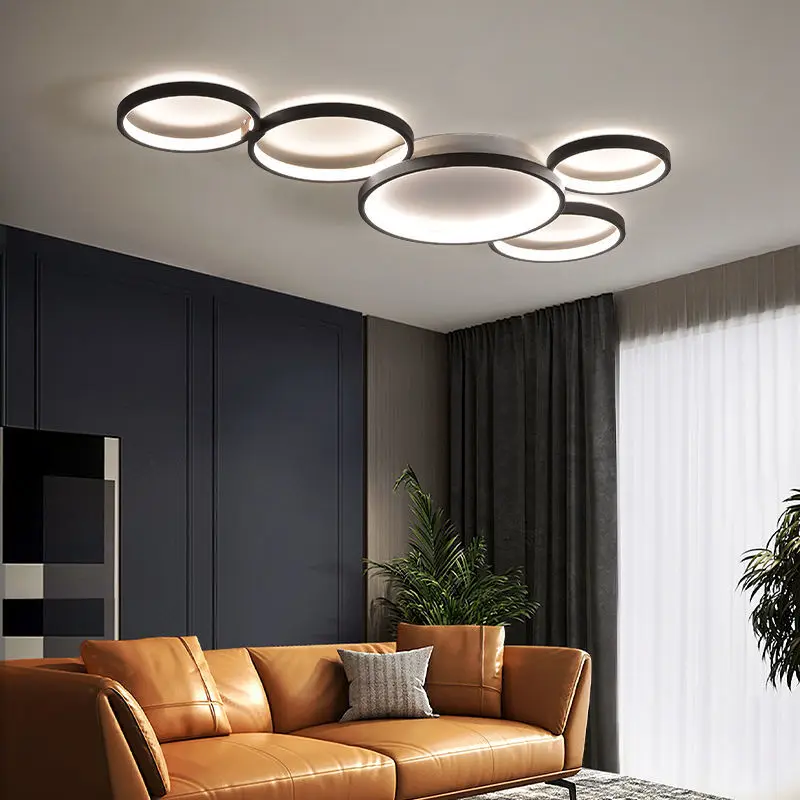 Nordic Living Room Lamp LED Ceiling Lights Ultra-thin Lamp Simple Modern Atmosphere Household Round Master Bedroom Room Light