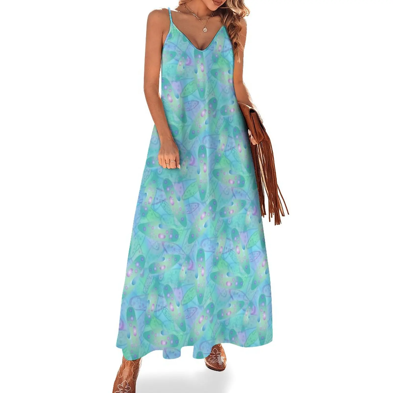 

Paramecium Sleeveless Dress Long dress beach dress summer dresses