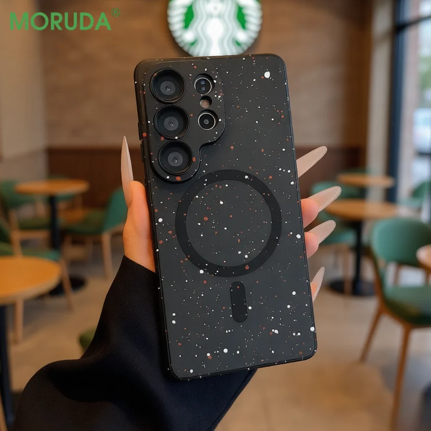 Glitter Ink Splash Graffiti Magnetic TPU Soft Phone Case Cover