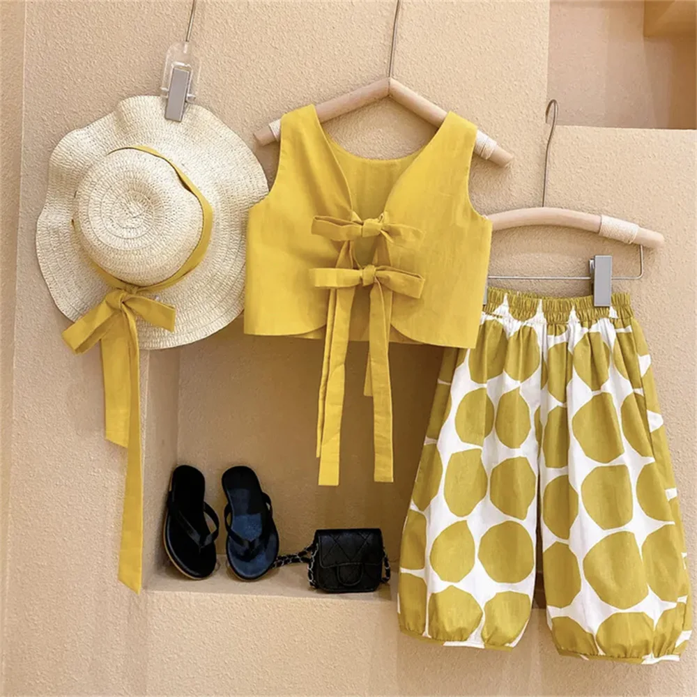 Conjuntos de ropa de verano para niñas, Tops de Color liso de moda ...