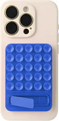 Versatile Silicone Suction Adhesive Phone Stand Case (Dark blue)