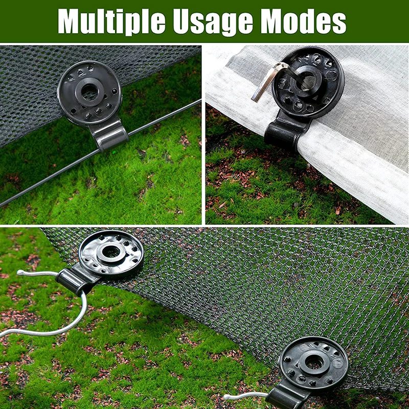 

20Pcs Sun Shade Net Clip Garden Tools Greenhouse Shade Cloth Fix Clamp Plastic Grommet Fence Netting Installation Hook