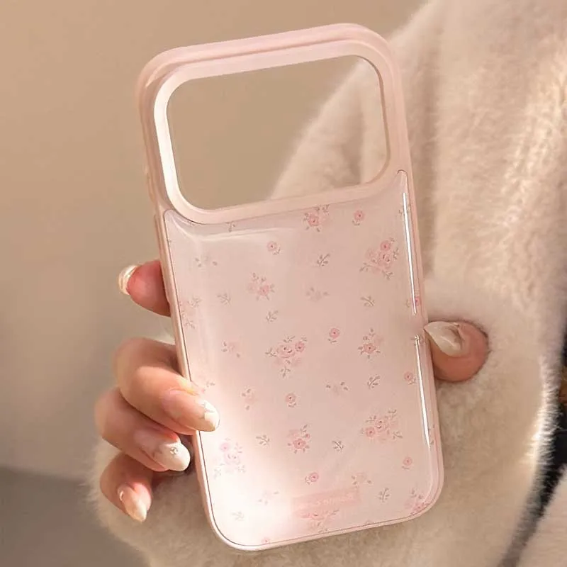 รูปสินค้า เคสโทรศัพท์ลายดอกไม้สีชมพูเกาหลี