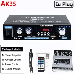 800W Bluetooth Home Audio Amplifier with FM, USB, and Remote Control (AK35 EU Plug)
