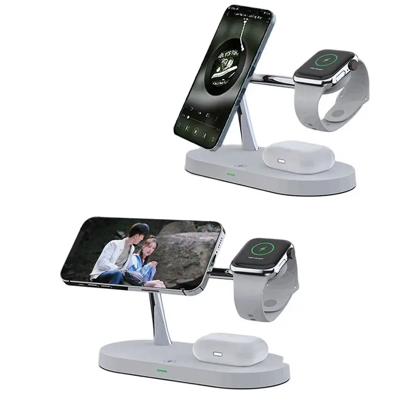 Iphone Dockmagsafe 3-in-1 Wireless Charger Stand For Iphone & Apple Watch  - Fast Charging Dock