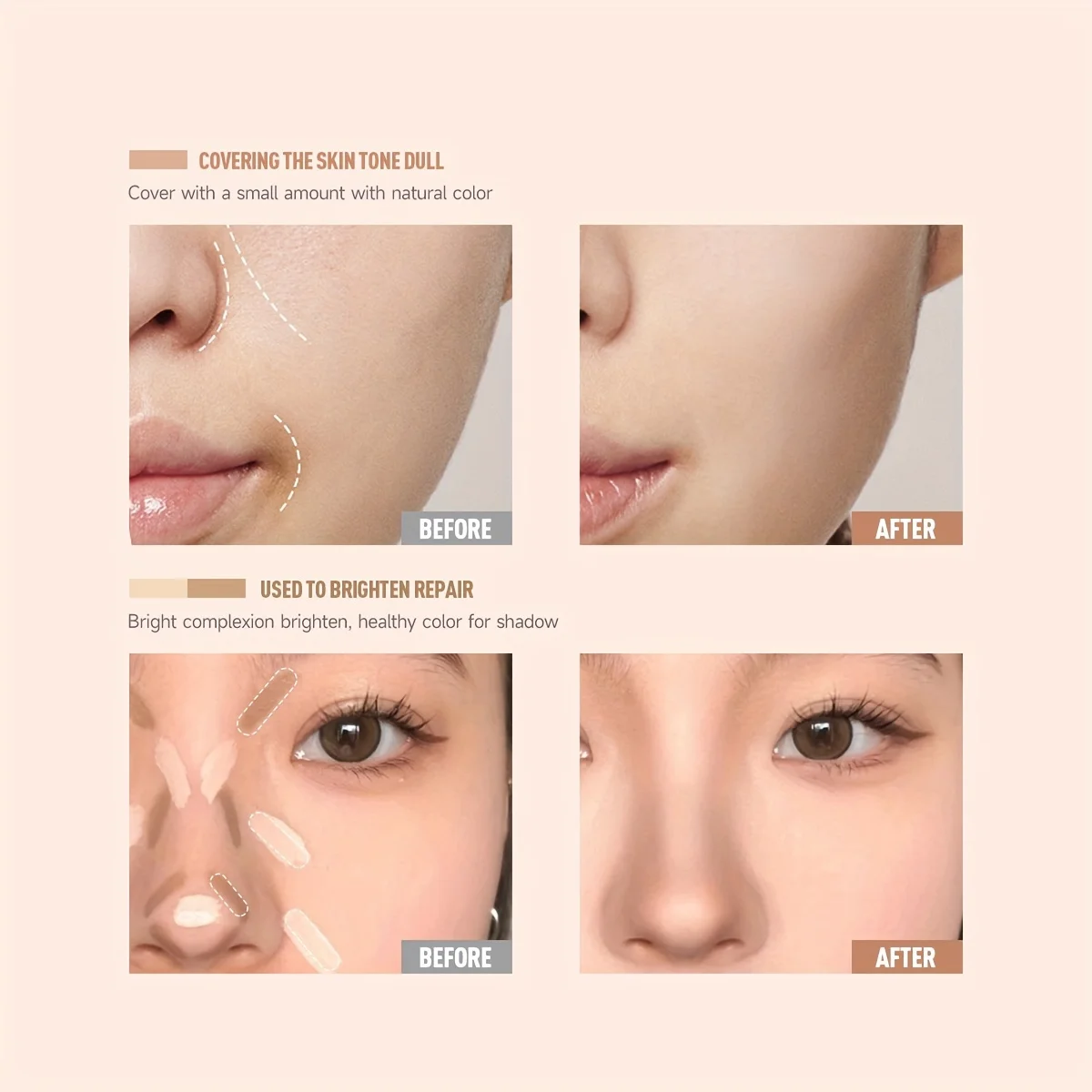 Moisturizing Concealer Palette Full Coverage Concealer Even Skin Tone Face Foundation Eye Face Cosmetics Lasting 4