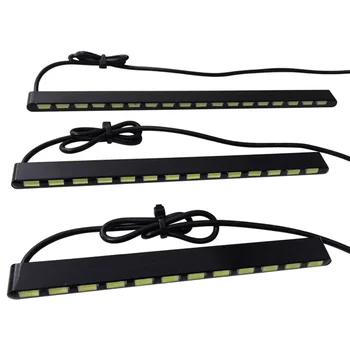 Luci DRL per auto 12V Strisce LED Fendinebbia da corsa diurna Lampadine interne Illuminazione bianca Rimorchio per camion Accessori auto fuoristrada