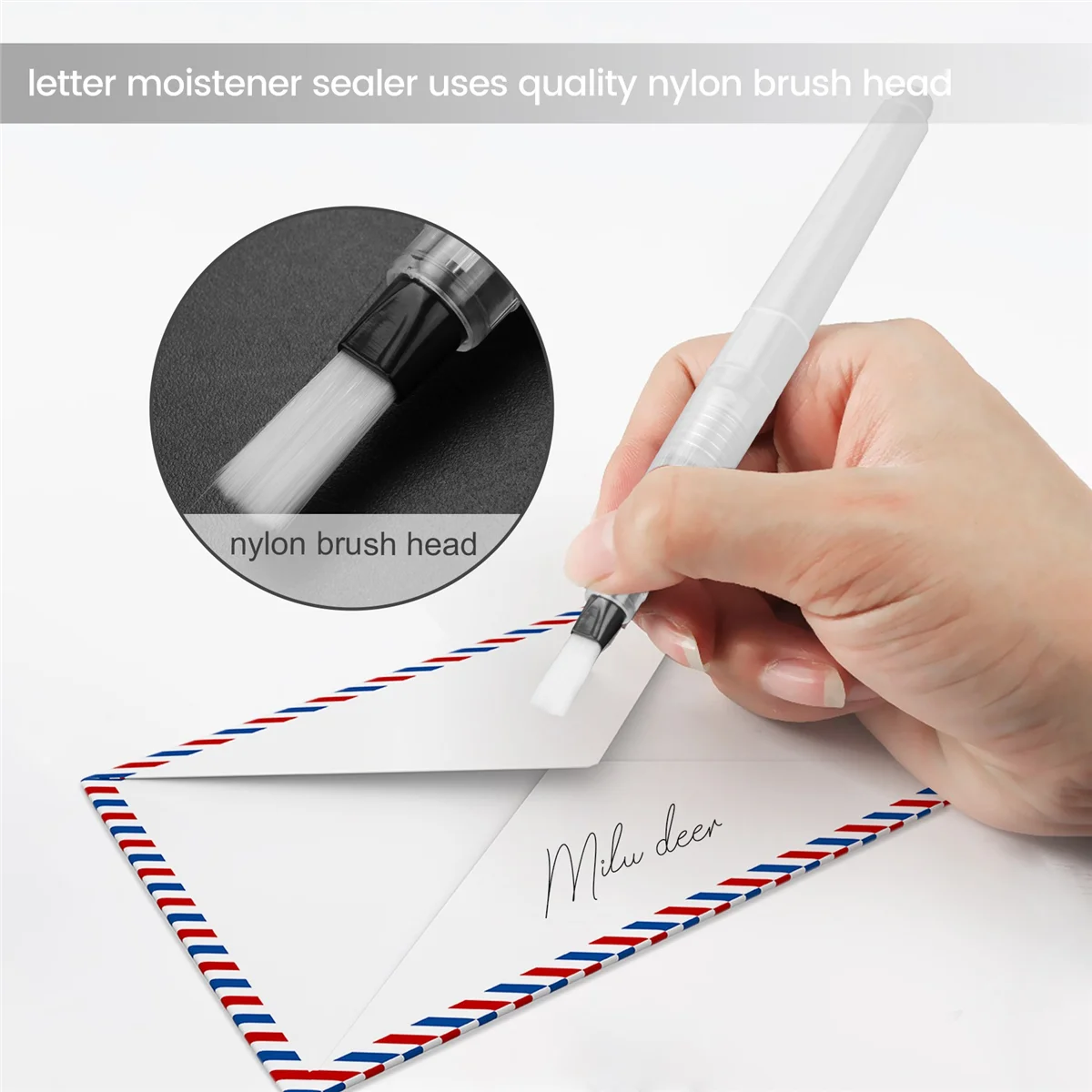 12 Pack Pencil Style Envelope Moistener, Stamp Envelope Moistener Mailing  Letter Sealer Envelope Licker for Office