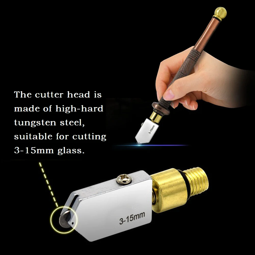 Portable Six-wheel Glass Cutter Glass Cutting Kit Widely Used in Cutting  Glass Mirrors Tiles Flat Cutting Tool Good Tool