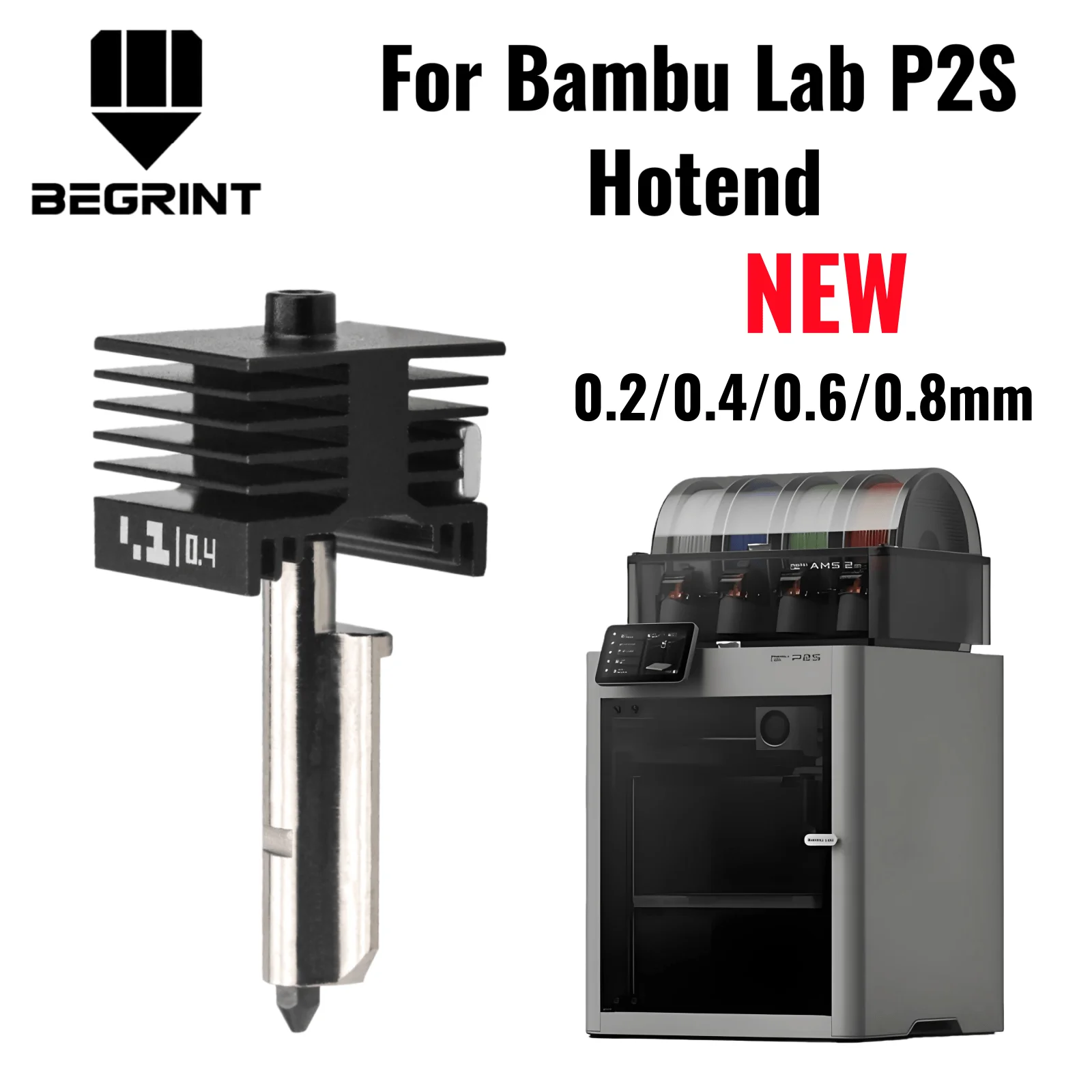ForBambuLabP2SUpgradedHotend0.2/0.4/0.6/0.8mmHardenedsteelnozzleReplaceHotEndBambulabP2S3DPrinterPrintHead-AliExpress7