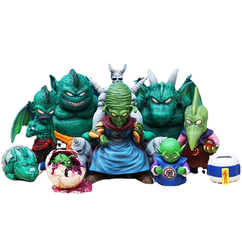 

Q Version Anime Dragon Ball Piccolo Daimao Figure Cymbal Tambourine Drum Piano King Piccolo PVC Action Figures Model Toys Gifts