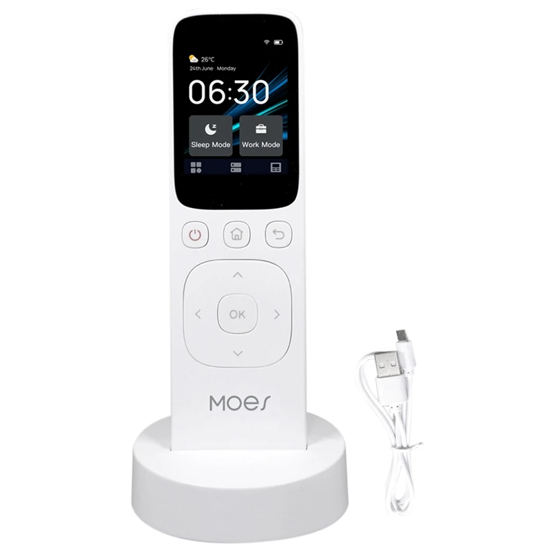 

MOES Wifi Tuya Smart Central Control Panel Wireless Touch Screen Handheld IR Remote Controller For Home Appliance